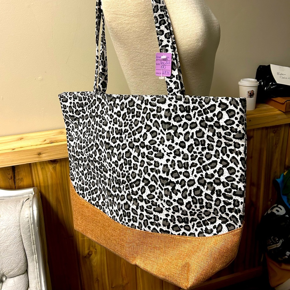 Large Leopard Print Tote Bag